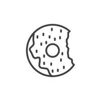 donut icoon. teken voor mobiel concept en web ontwerp. schets vector icoon. symbool, logo illustratie. vector grafiek.