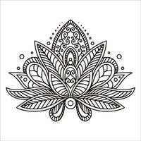 elegant , modieus en geweldig lotus bloem kunst en illustrator vector