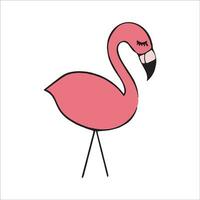 elegant , modieus en geweldig flamingo kunst en illustrator vector