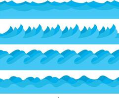 vector reeks van zee golven