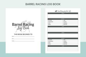 vat racing log boek pro sjabloon vector