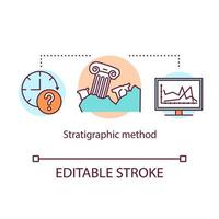 stratigrafische methode concept icoon vector