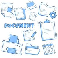 gemakkelijk document icoon verzameling vector