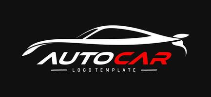 abstract auto silhouet logo ontwerp, modern minimalistische vlak gemakkelijk premie concept. vector illustratie