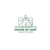 groen weelderig huis concept logo sjabloon voor ondernemingen en eigendom vector