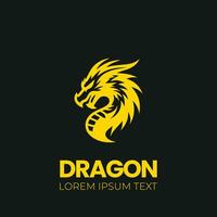 draak vector icoon illustratie ontwerp logo sjabloon, draak silhouet, draak embleem