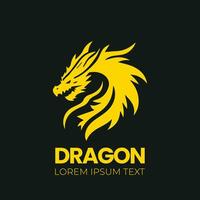 draak vector icoon illustratie ontwerp logo sjabloon, draak silhouet, draak embleem