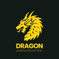 draak vector icoon illustratie ontwerp logo sjabloon, draak silhouet, draak embleem