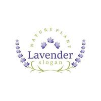 lavendel logo elegant Purper bloem fabriek illustratie bloemen ornament ontwerp vector