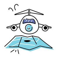 vliegtuig tekening icoon vector