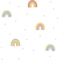 hand- getrokken schattig abstract boho regenboog naadloos patroon vector