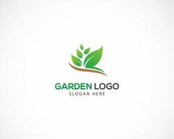 tuin logo creatief natuur boerderij groen vector
