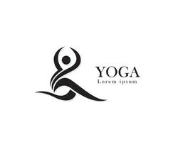 yoga-logo ontwerp vector