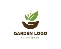 tuin logo zorg tuin logo natuur logo vector