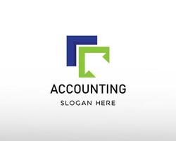 accounting logo symbool logo omhoog logo pijl creatief logo vector