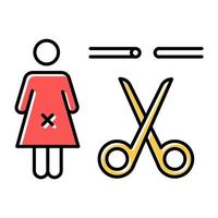 kleurpictogram gedwongen sterilisatie vector