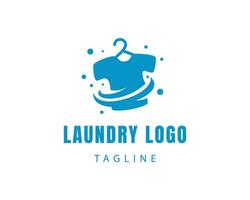 wasserij logo schoon wassen logo kleren logo vector