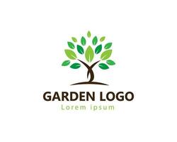 tuin logo boom logo vertrekken logo vector