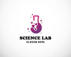 wetenschap logo laboratorium creatief ontwerp sjabloon vector