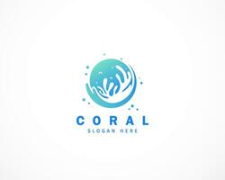 koraal logo icoon creatief ontwerp vector