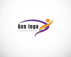 gen logo creatief ontwerp Gezondheid logo gemakkelijk vector
