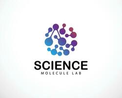 wetenschap logo creatief aansluiten molecuul biologie ontwerp concept slim hersenen vector