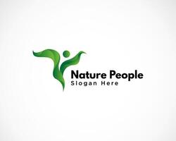 natuur mensen logo creatief ontwerp modern helling illustratie vector