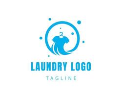 wasserij logo schoon wassen logo kleren logo symbool creatief logo vector