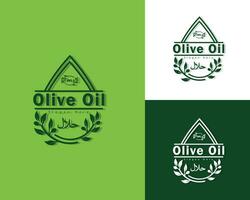 olijf- olie logo creatief merk bedrijf bio olie ontwerp concept vector