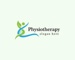 fysiotherapie logo ontwerp creatief natuur gen Gezondheid natuurlijk vector
