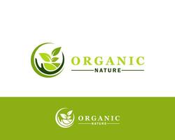 biologisch logo creatief natuur kruiden zorg ontwerp concept vector