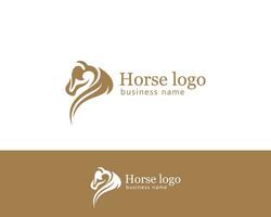 paard logo creatief hoofd dier tatoeëren ontwerp vector