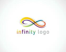 oneindigheid punt logo creatief bedrijf kleur helling aansluiten lijn vector