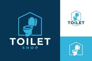 toilet badkamer winkel verkoop logo ontwerp vector