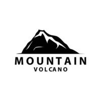 vulkaan logo ontwerp inspiratie natuurlijk landschap vulkaan uitbarsting berg elegant premie vector