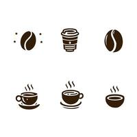een verzameling van koffie pictogrammen vector
