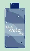 wereld water dag Aan maart 22. drinken water voor reclame campagnes . opslaan de van de aarde water. spandoeken, affiches, groet kaarten, websites, flyers vector