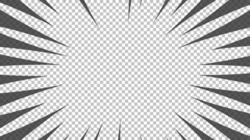 grappig boek bladzijde met zwart lijnen geïsoleerd Aan achtergrond. sjabloon met flash explosie stralen effect textuur. vector illustratie