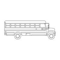 hand- getrokken kinderen tekening tekenfilm vector illustratie schattig school- bus icoon geïsoleerd Aan wit