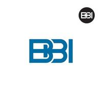 brief bbi monogram logo ontwerp vector