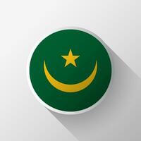 creatief mauritania vlag cirkel insigne vector