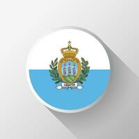 creatief san marino vlag cirkel insigne vector