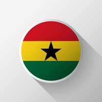 creatief Ghana vlag cirkel insigne vector