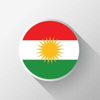 creatief Irak Koerdistan vlag cirkel insigne vector
