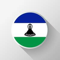 creatief Lesotho vlag cirkel insigne vector