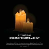 Internationale holocaust holocaust dag achtergrond. vector