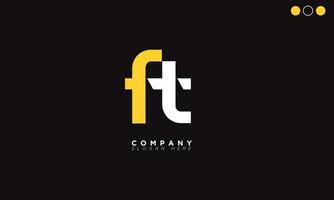 ft alfabet letters initialen monogram logo tf, f en t vector