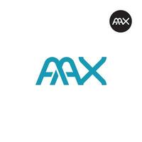 brief aax monogram logo ontwerp vector