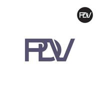 brief pdv monogram logo ontwerp vector