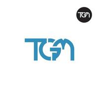 brief tgm monogram logo ontwerp vector